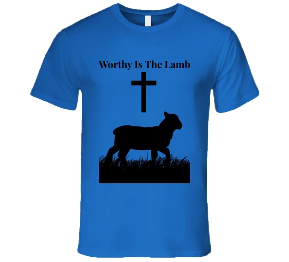 Worthy Is The Lamb T-Shirt New Christian Fitted New Glam God TShirt Top Gift Tee S