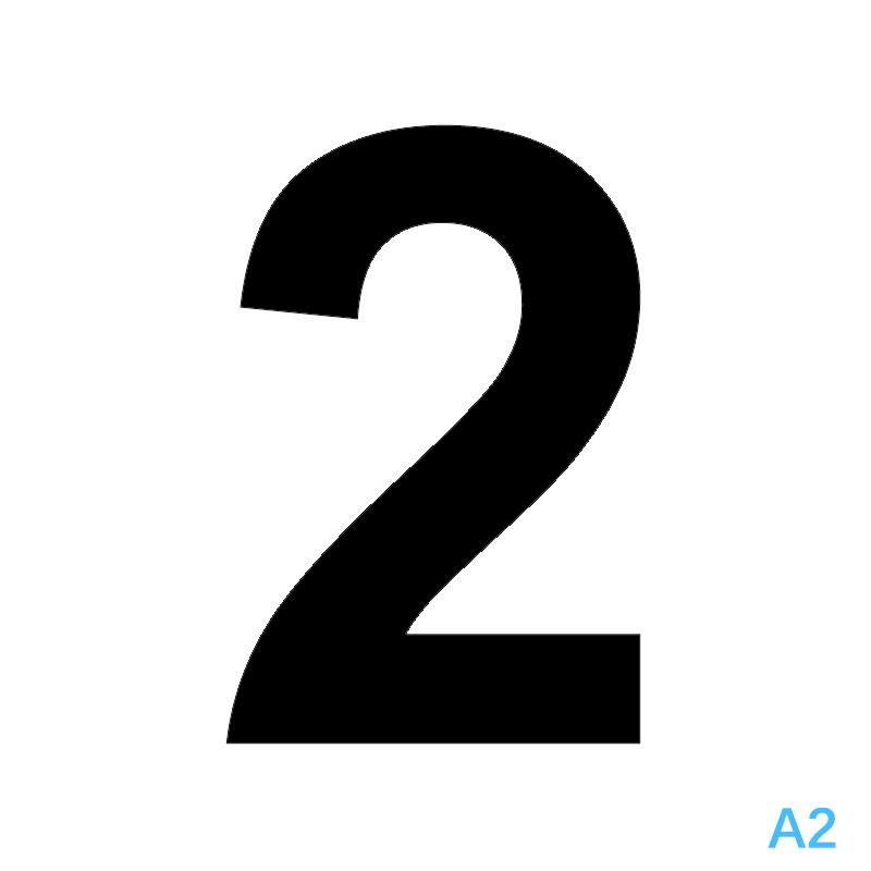 New Large 6.9-Inch (17.5cm) Trash Cans Decal Sticker Self-Adhesive Number Stickers Wheeled Dumpsters Door Mailbox Garage Labels