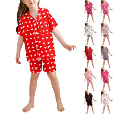 Kinder-Pyjamas, modisches zweiteiliges Hemd-Shorts-Set, weiches Urlaubs-Freizeitkleidungs-Set