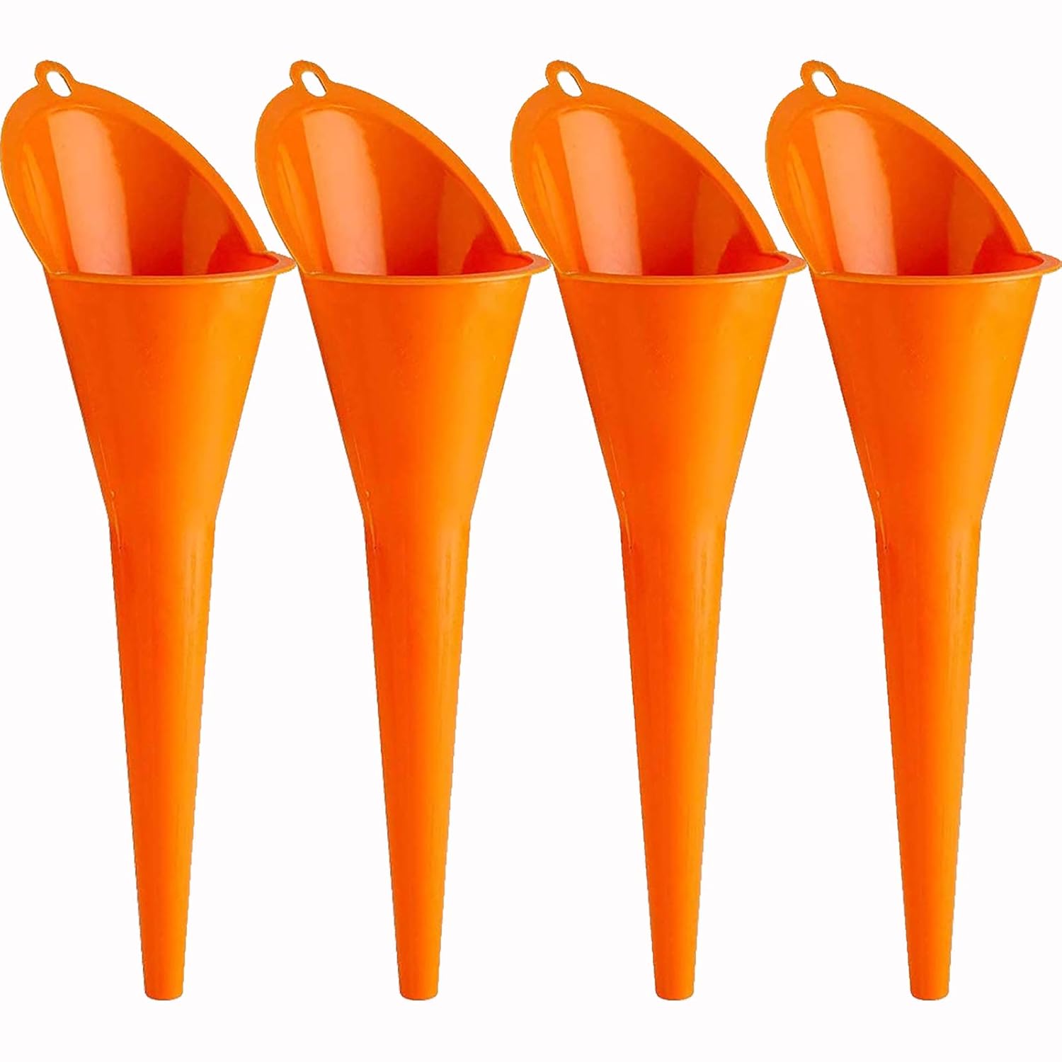 

Annurssy Multi-Function Plastic Long Neck Oil Funnel - for All Automotive Oils Lubricants Engine Oils Water Diesel Fuel Kerosene and Other Liquids (4