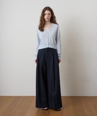 FROMWHERE Cotton Bulky Pants Navy
