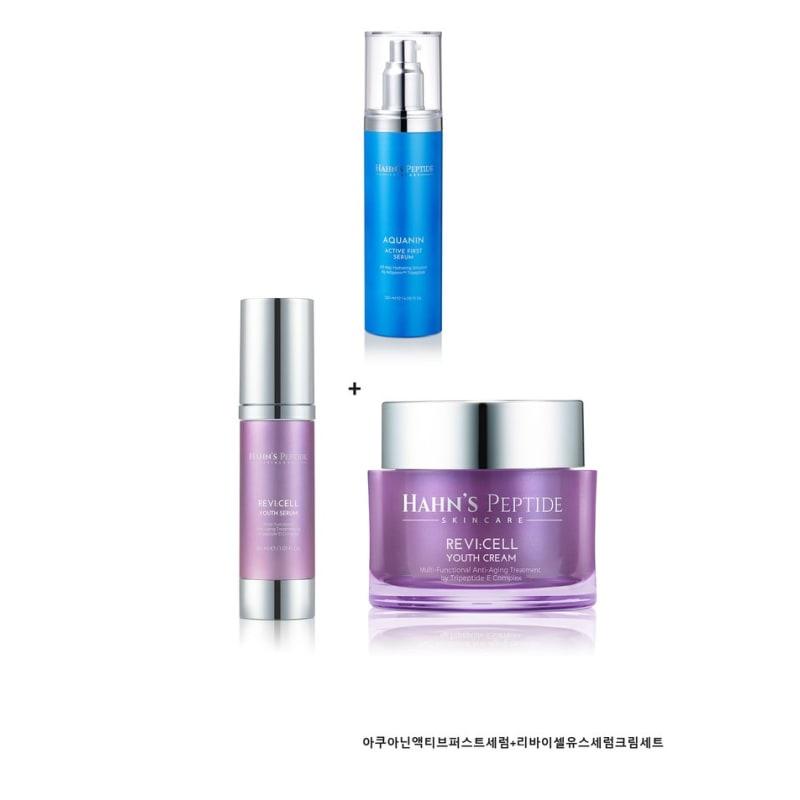 

Aquanin Serum 120ml + Revivecell Serum 30ml + Cream 50ml Set