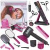 Hairdresser's Set with Hair Dryer and Curling Iron Accessories 20 Pieces