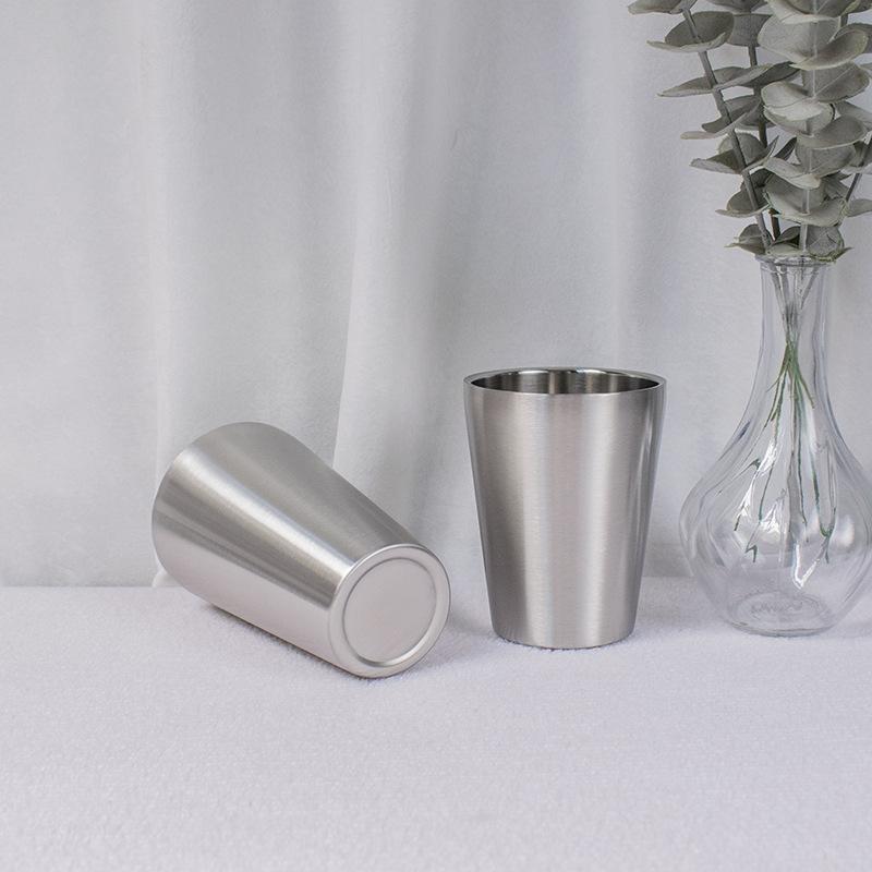 304 stainless steel American cup double-layer anti-scalding large-capacity random cup 13oz beer cup 17oz cold drink water cup