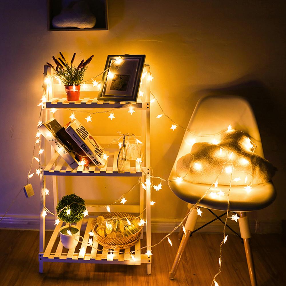 LED Star Chain String Lights for Outdoor & Indoor, Fairy Lights for Weddings, Christmas, and Party Decor