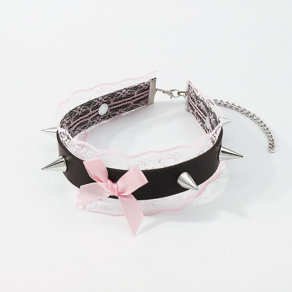 Spiked Leather Collar Girls Jewelry Costume for Women Girls Gothic Accessories