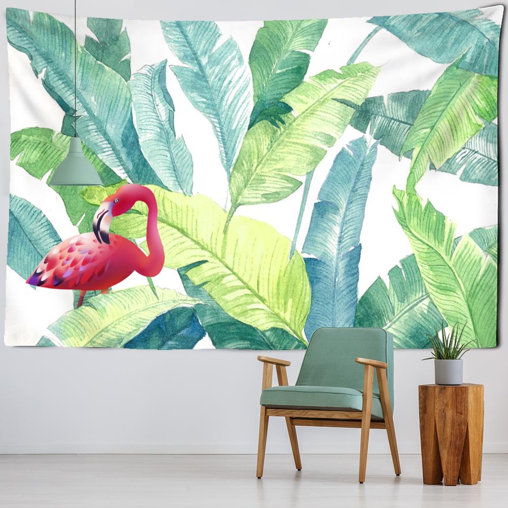 Macara Verde Frunză de Palmier Tapiserie Agățată de Perete Mică Proaspătă Hippie TAPIZ Decor Boem Cameră Pânză de Fundal