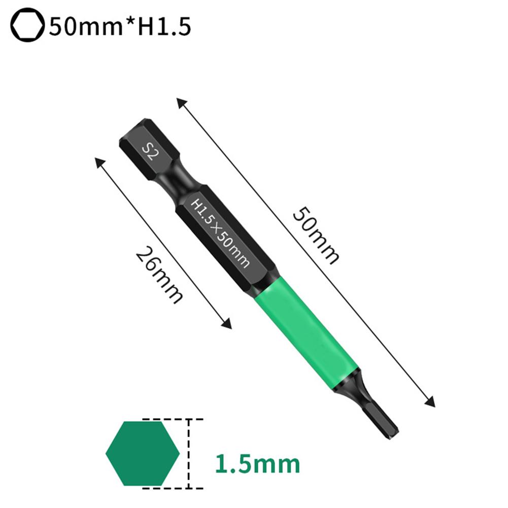 1/1 Inch Hex Magnetic Screwdriver Bit 11mm Alloy Steel Repair Tool For Screwdrivers Electric Screwdrivers Hand Drill