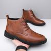 Fashion Outdoor Non-slip Wear Boots Walking Shoes for Men Comfortable Soft Ankle Boots Men's Hand-stitched Boots Plus-size Casual Shoes