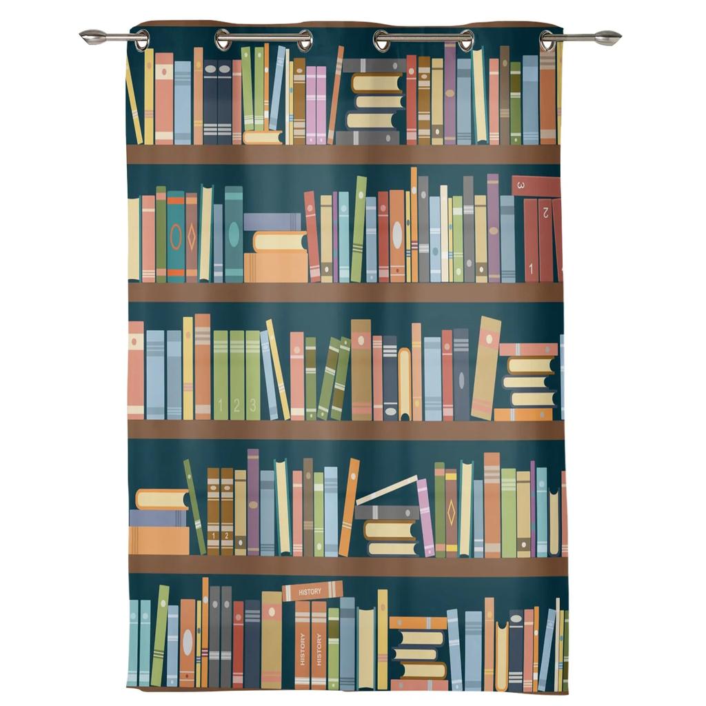 Bücherregal Bibliothek Buch Vorhänge für Schlafzimmer Wohnzimmer Vorhänge Küche Kinderzimmer Fenster Vorhang Moderne Heimdekoration