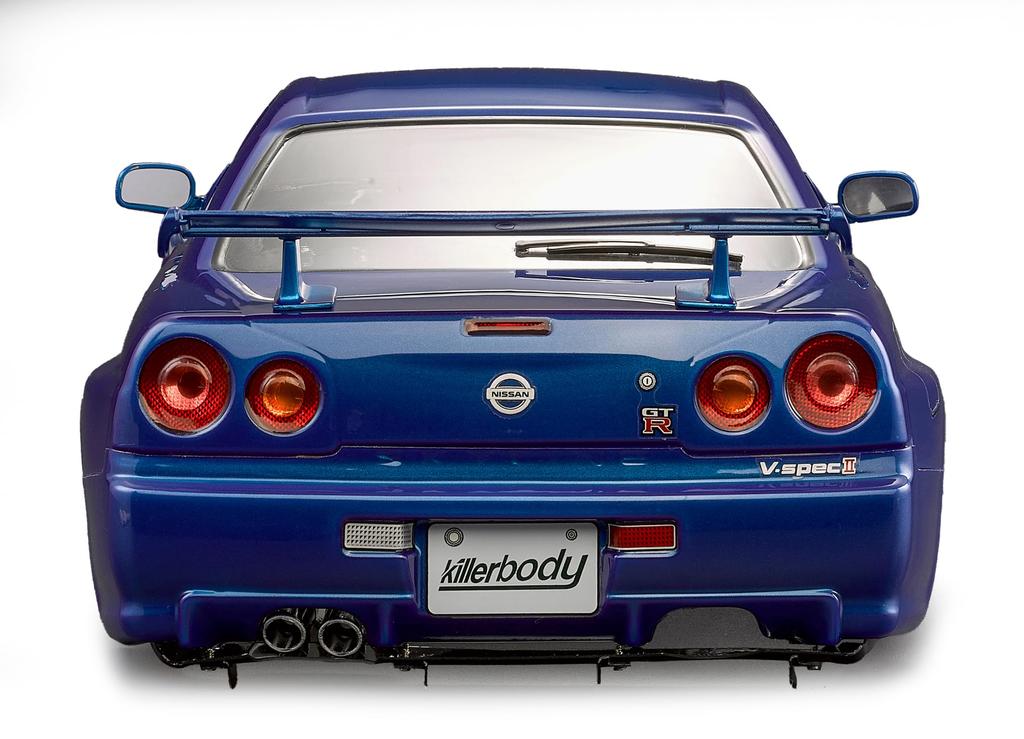 Killerbody 48716 Scale Nissan Skyline BNR34 Metallic Blue 1/10 GT-R