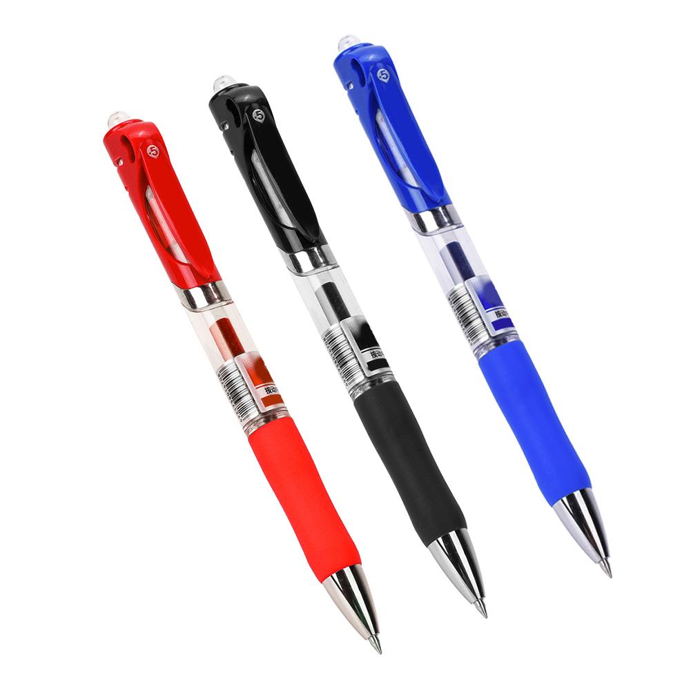 12 ks kuličkové pero protiskluzová měkká gumová rukojeť plastový stiskací typ školní kancelářské papírnictví 0,5m