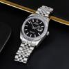 BUREI Men's Automatic Watch Waterproof Analog Mechanical Male Popular Business Date Brand Wristwatch Simple Casual Luminous Watch (black)
