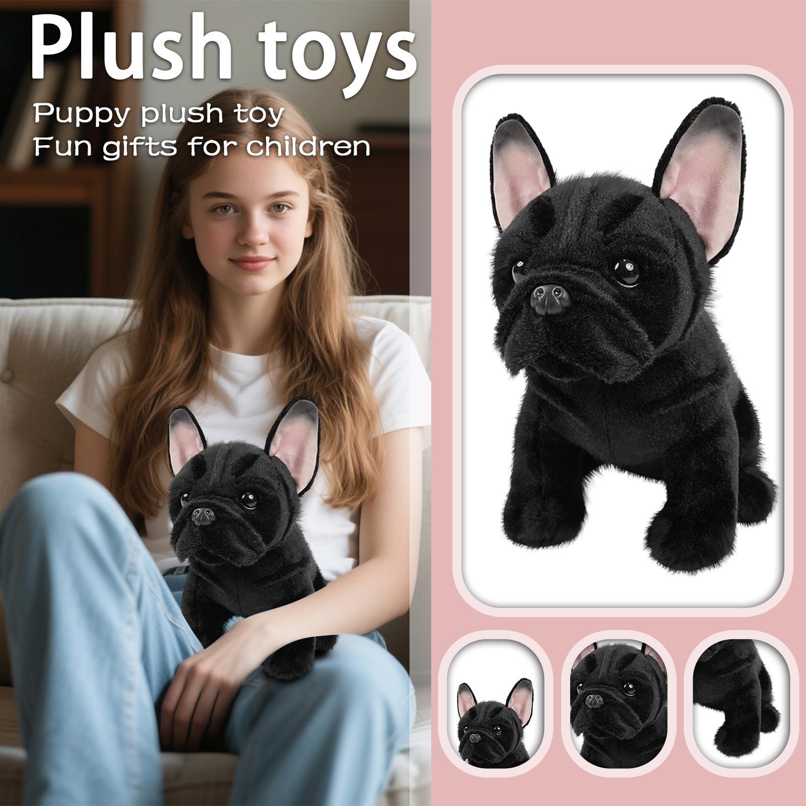 

Плюшевые животные, Сюрреалистичные плюшевые куклы, Плюшевые игрушки-щенки, Детские забавные подарки, Подарки или предметы коллекционирования 8,66 дюйма One Size чёрный