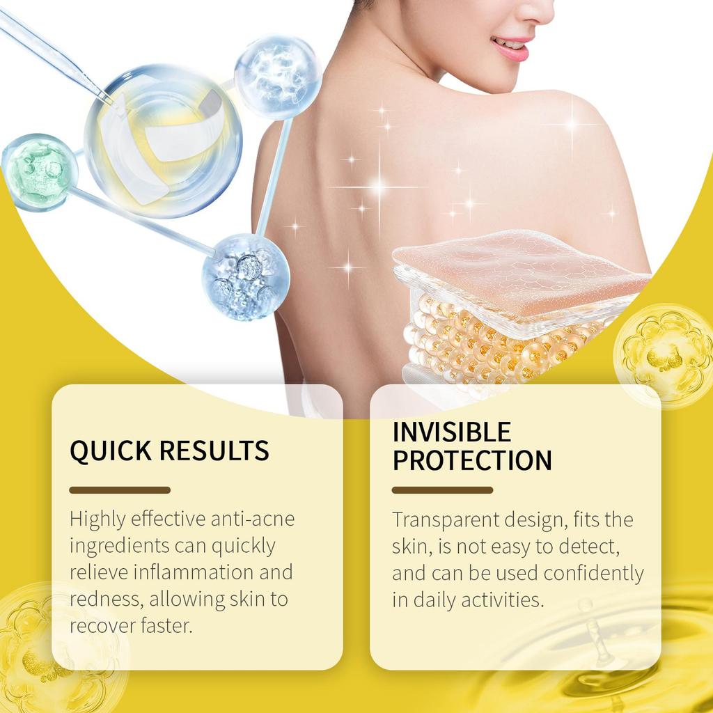 All-Day Back Blemish Coverage: Waterproof Acne Patches with Gentle Repair Formula