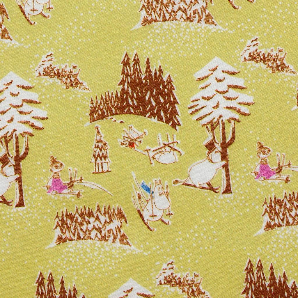 Quarter Report Moomin Glasses Moomin Valley Snow W20 x H20cm in (MOOMIN) Cloth, Play, Mustard, Approx. [Made Japan]
