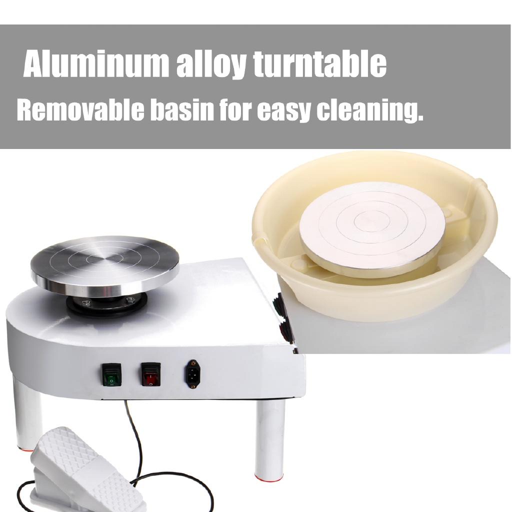 32 cm 220 V 350 W hrnčiarsky kruhový stroj Ručne ovládaný kľukou a pedálom Keramické dielo z hliny s mobilným plynulým nízkym hlukom