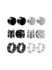 8-12 Stück Modische 316 Edelstahl Magnetische Ohr Manschetten Ohne Piercing Zirkonia Falsche Ohrringe Set Für Tägliches Tragen