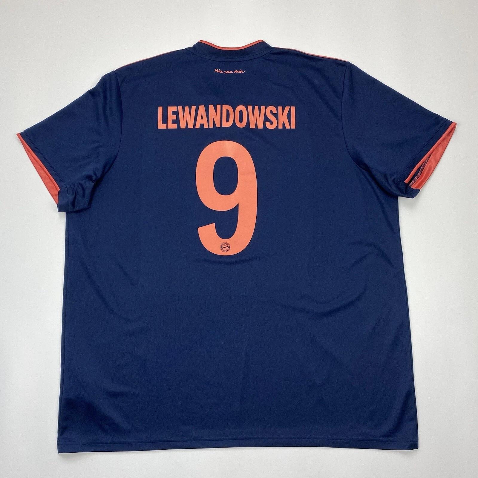 

Lewandowski #9 Bayern Munich 2019 2020 Third Football Shirt Soccer Adidas DW7411 2XL