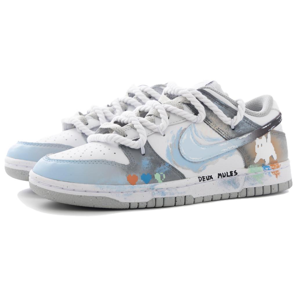 Nike Dunk Low Top Skateboard-Schuhe Unisex Grau Weiß Blau DD1391-103(team948-)