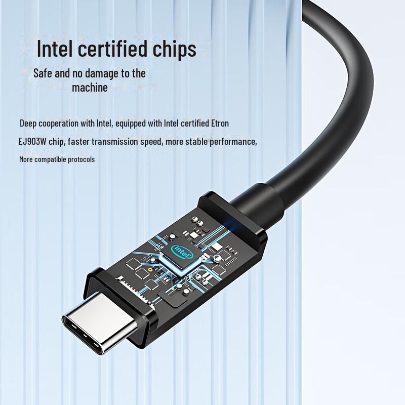 Biaz Thunderbolt 4 Extension Cable: Type-C Male to Female, 8K Display, PD100W, Compatible with Electric 3.