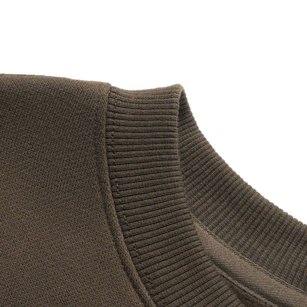 Li-Ning Fleece Lined Pullover Long Sleeve Sweatshirt Men Tops Slate-Brown AWDU515-4