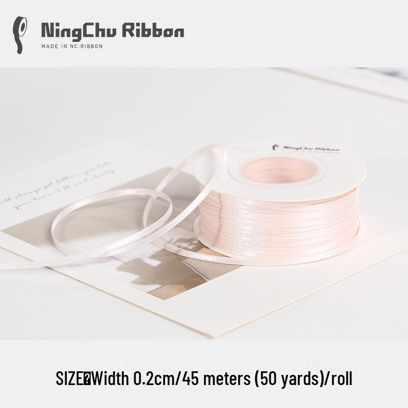 2mm Double-Sided Satin Ribbon Bookmark for Wedding Bows and Gift Wrapping