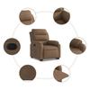 Recliner Chair with Lift Assistance Brown Fabric