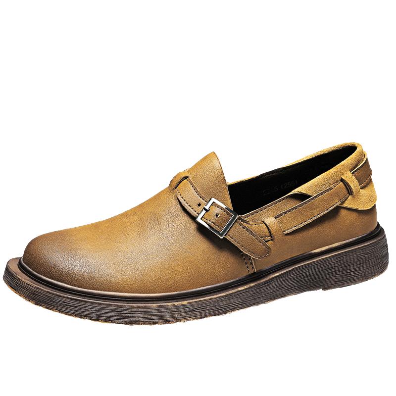 

Fashion British Retro Style Men s Loafers Thick Soled Comfortable Walking Casual Shoes Men s Business Dress Shoes for Interviews 44