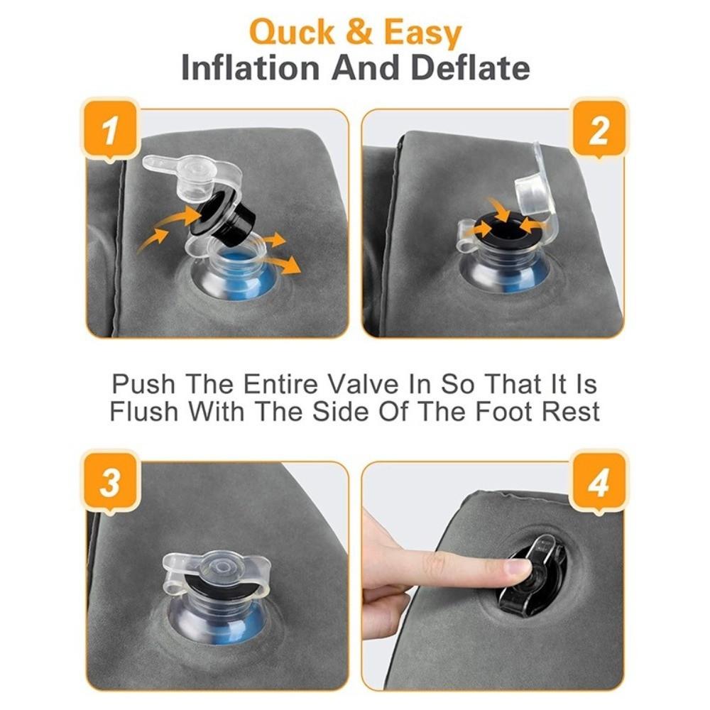 Three Layers Inflatable Foot Rest Easy Press Resting Pillow Leg Cushion Pillow Outdoor Chair