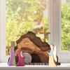 Wooden Empty Tomb Easter Decoration Jesus Resurrection Scene Table Sign Home Office Table Shelf Catholic Religious Ornament Christian Gifts