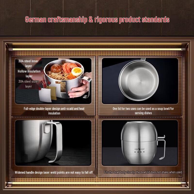 SSGP Stainless Steel Instant Noodle Bowl