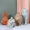 Resin Handicraft Yoga for Fat Women Artificial Figure Sculpture Abstract Body Figurines Home Decoration Accessories