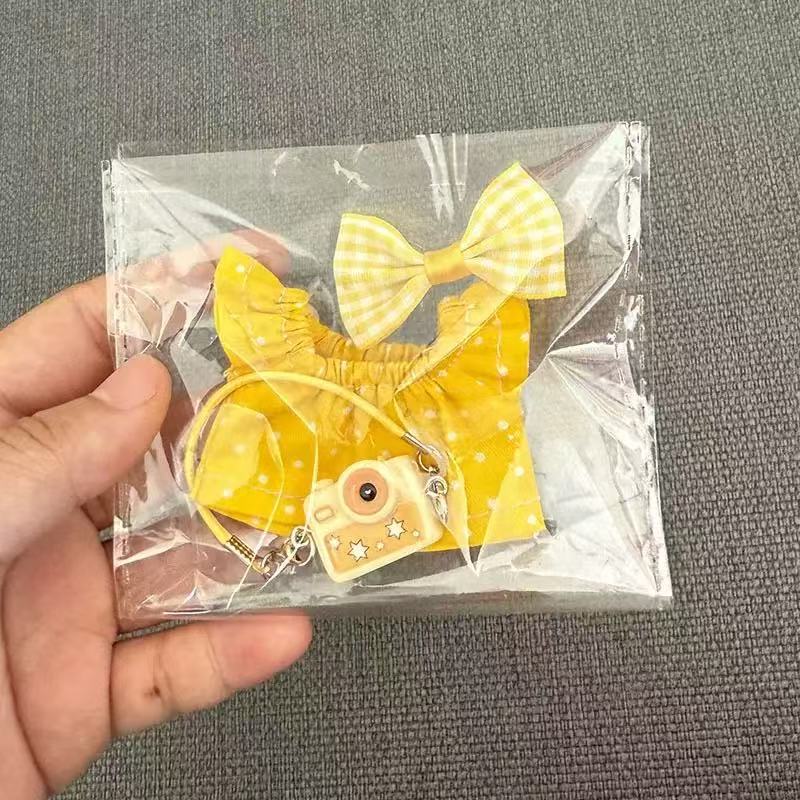 Non-Toxic For Mini Labubu 4.0 Pin For Love Series Dress 3Pcs Floral Skirt Set Doll Clothes Outfit Accessories Labubu Cute Outfit