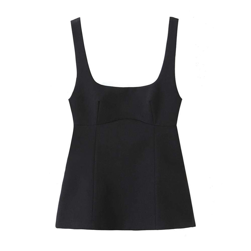 

Весна 2025 Женский милый и простой топ с бантом и ажурными деталями Medium чёрный