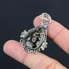 Natural Turritella Agate Gemstone Pendant 925 Sterling Silver Jewelry For Girls