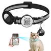 For Airtag Cat Collar Breakaway for Airtag Holder Cat Collar with QR Code Name Tag & Bell Quick Release for Cats Kittens Puppies