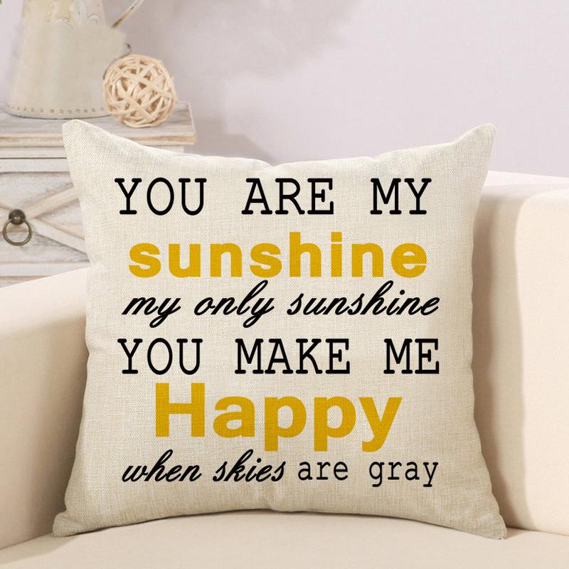 Creative life letter hug pillowcase home decoration car sofa cushion set outdoor products