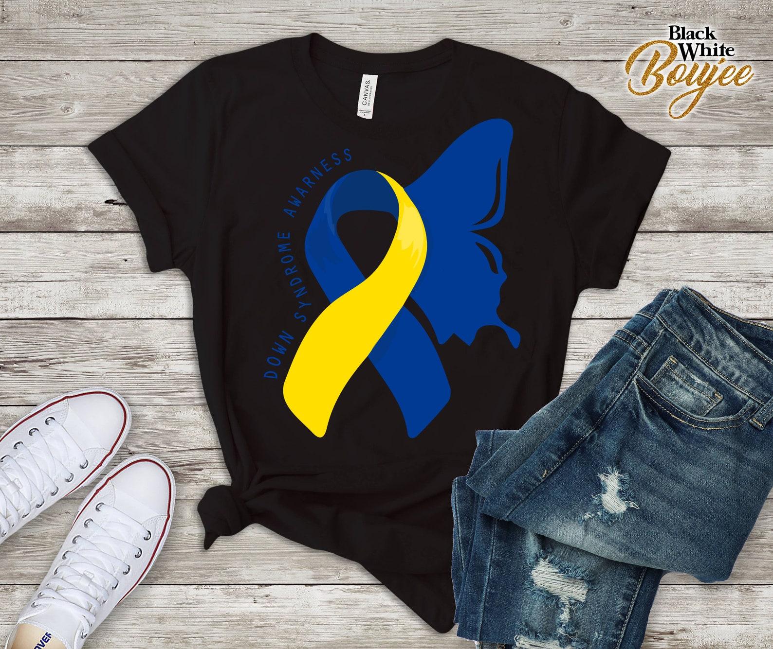 Down Syndrome Awareness Shirt/ Trisomy Shirt/ 21 Down Syndrome Awareness Shirt/ Support Down Syndrome People T-Shirt/ Butterfly 21 Shirt S