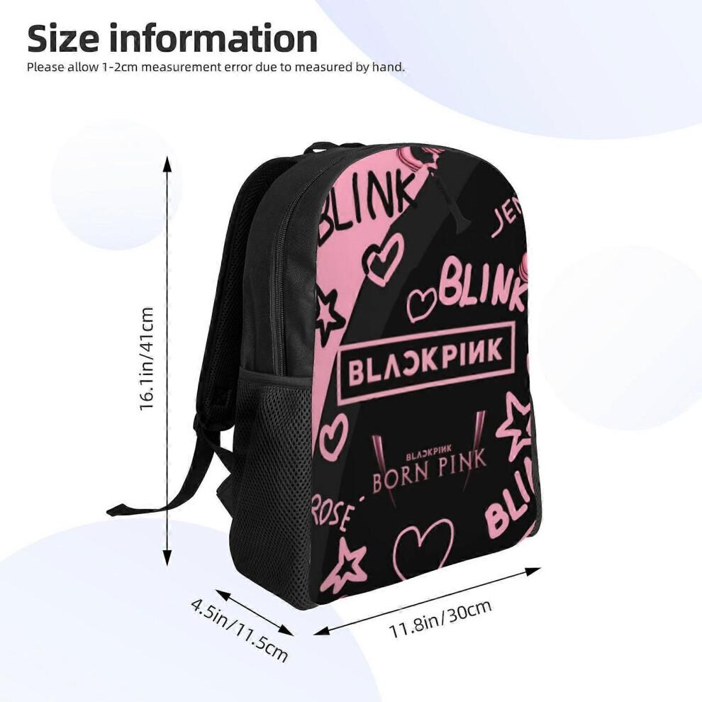 Blackpink (19) Mochila Escolar Bolsa de Libros para Niños Grande para Escuela y Oficina Ligera Viajes al Aire Libre Bolso de Hombro-frh20