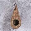1PC Bird House Natural Grass Hummingbird Bird Nest Fiber Hand-Woven Roosting Nest Bird Hut for Yard Decoration