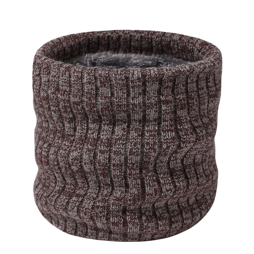 

Fashion Warm Knitted Ring Scarf Coldproof Winter Thicken Knit Scarf Winter Neckerchief кавовий