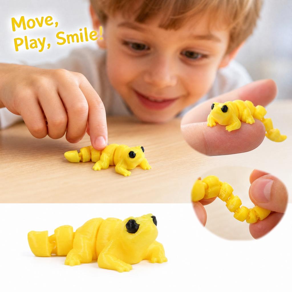 3D Printed Articulated Toy for Kids - Cute Small Animal Figurine