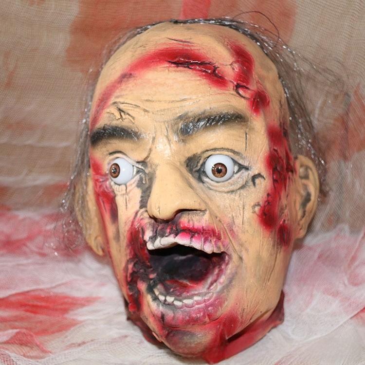 Dry Latex Horror Corpse Hanging Head For Halloween Easter And Themed Events