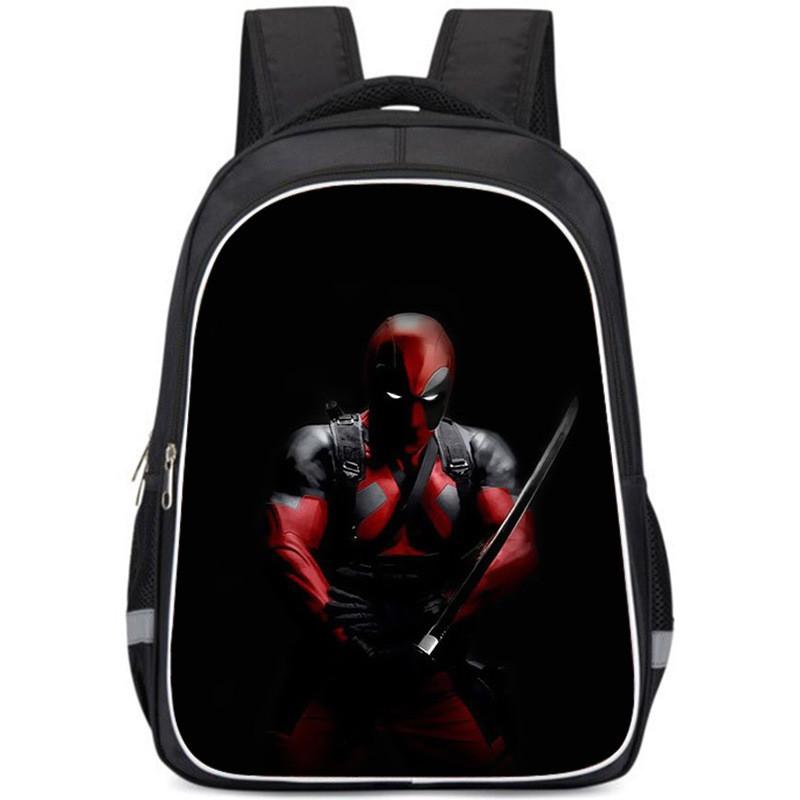 Spacious Deadpool Oxford Cloth Backpack For Kids School Lightweight And Durable