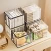 1Pc Book Organizing Box Student Classroom Book Storage Box Transparent Storage Household Large Capacity Textbook Storage Bag