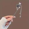 Classic Chinese Tassel Hair Accessory Retro Metal Flower Hanfu Hair Needle for Women's Daily Holiday Wear Girl's Jewelry Hairpin