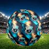 Fußballverein Aufdruck Größe 5 Fußball, PU Abriebfester Fußball für Spieltraining und tägliches Üben, Geburtstagsgeschenk für Fußballfans