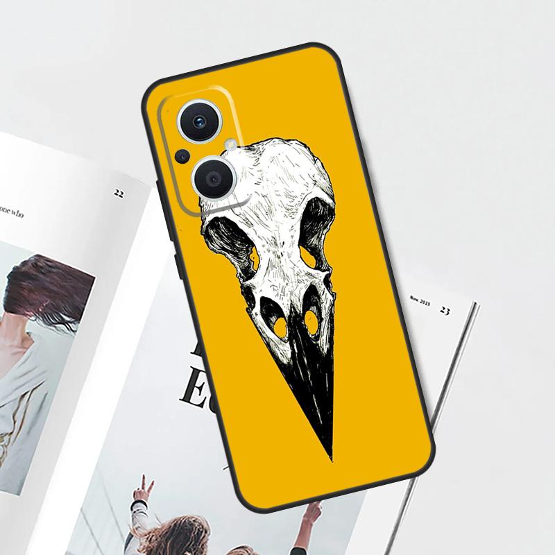 Raven Crow Skull pattern Case For OPPO Reno 4Z 5Z 8T 4 5 6 7 8 Lite 10 Pro OPPO Find X5 X6 Pro X2 Neo X3 Lite Cover