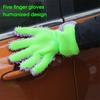 Waterproof Car Wash Mitt Scratch Free 5-Finger Microfiber Interior Exterior Cleaning Gloves Car Chenille for Cleaning Wheel